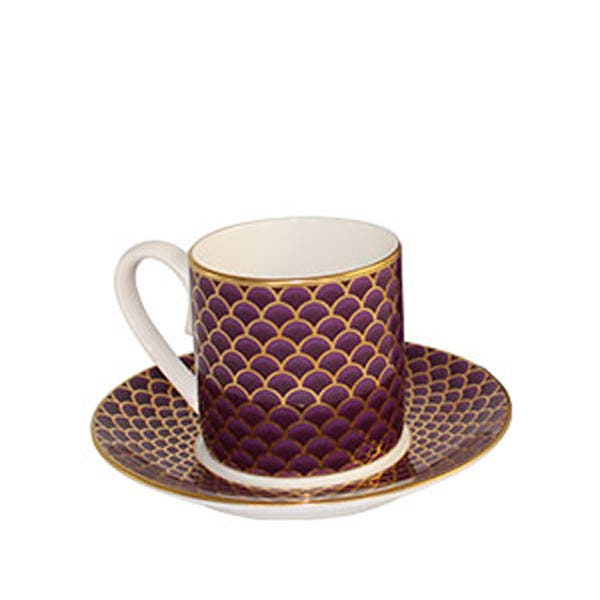 Coffee Cup & Saucer in Purple, Fortnum & Mason