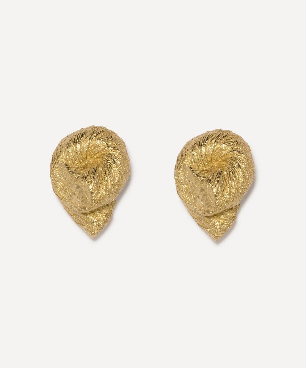 Completedworks 14ct Gold-plated Brass Swampy Cord Earrings
