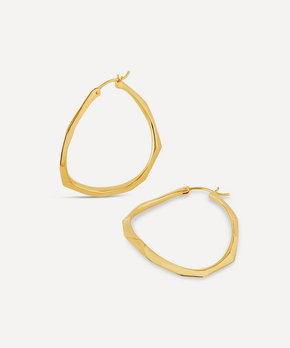 Dinny Hall 22ct Gold-plated Vermeil Silver Thalassa Large Faceted Statement Hoop Earrings