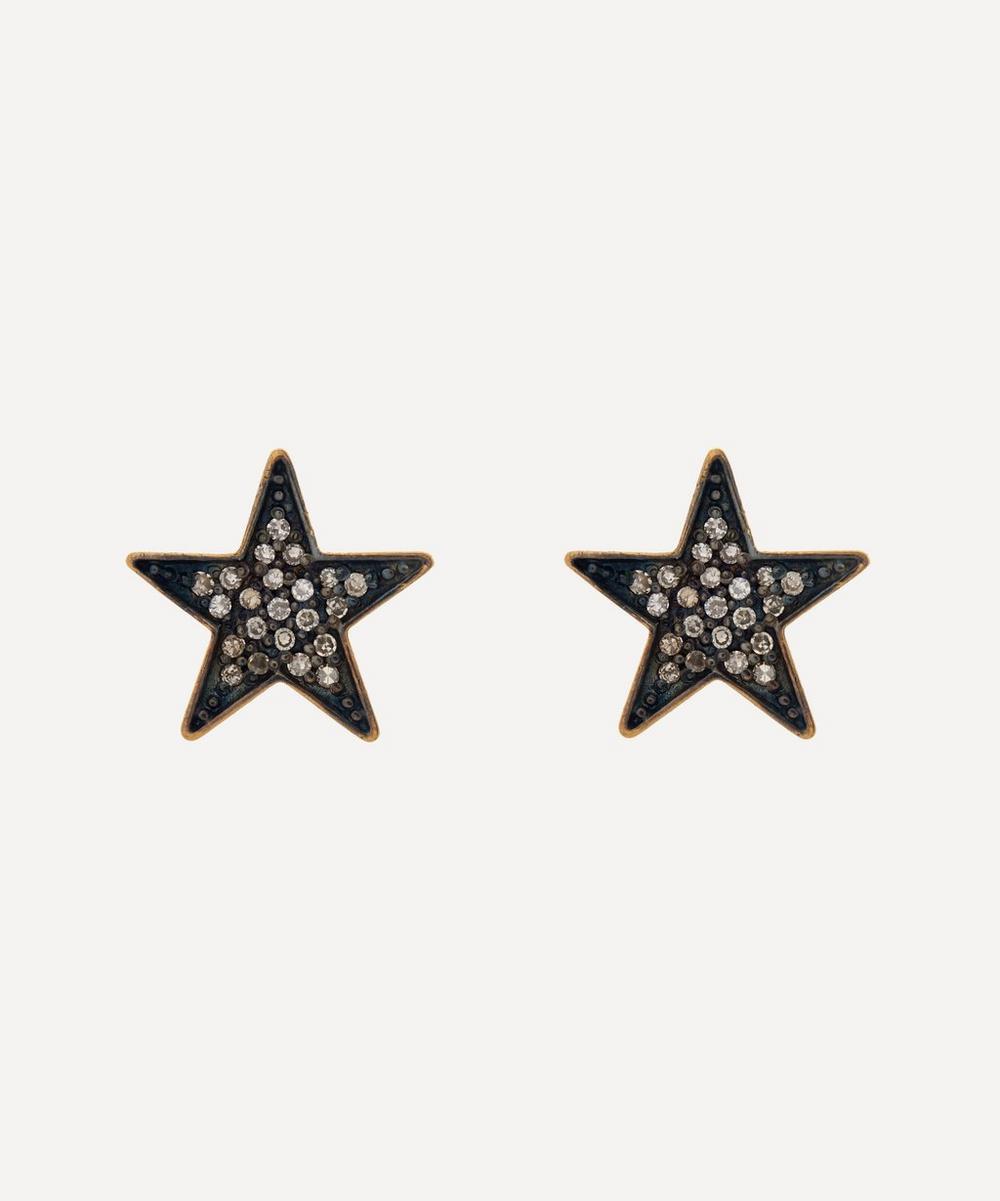 Kirstie Le Marque 9ct Gold-plated Diamond Chunky Star Stud Earrings