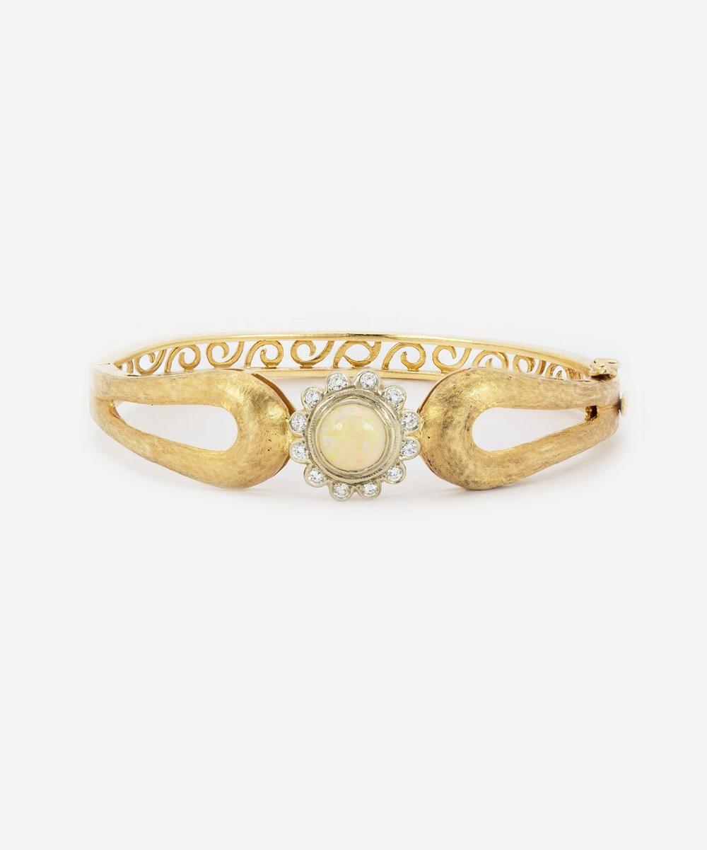 Kojis 14ct Gold La Triomphe Opal Bangle Bracelet