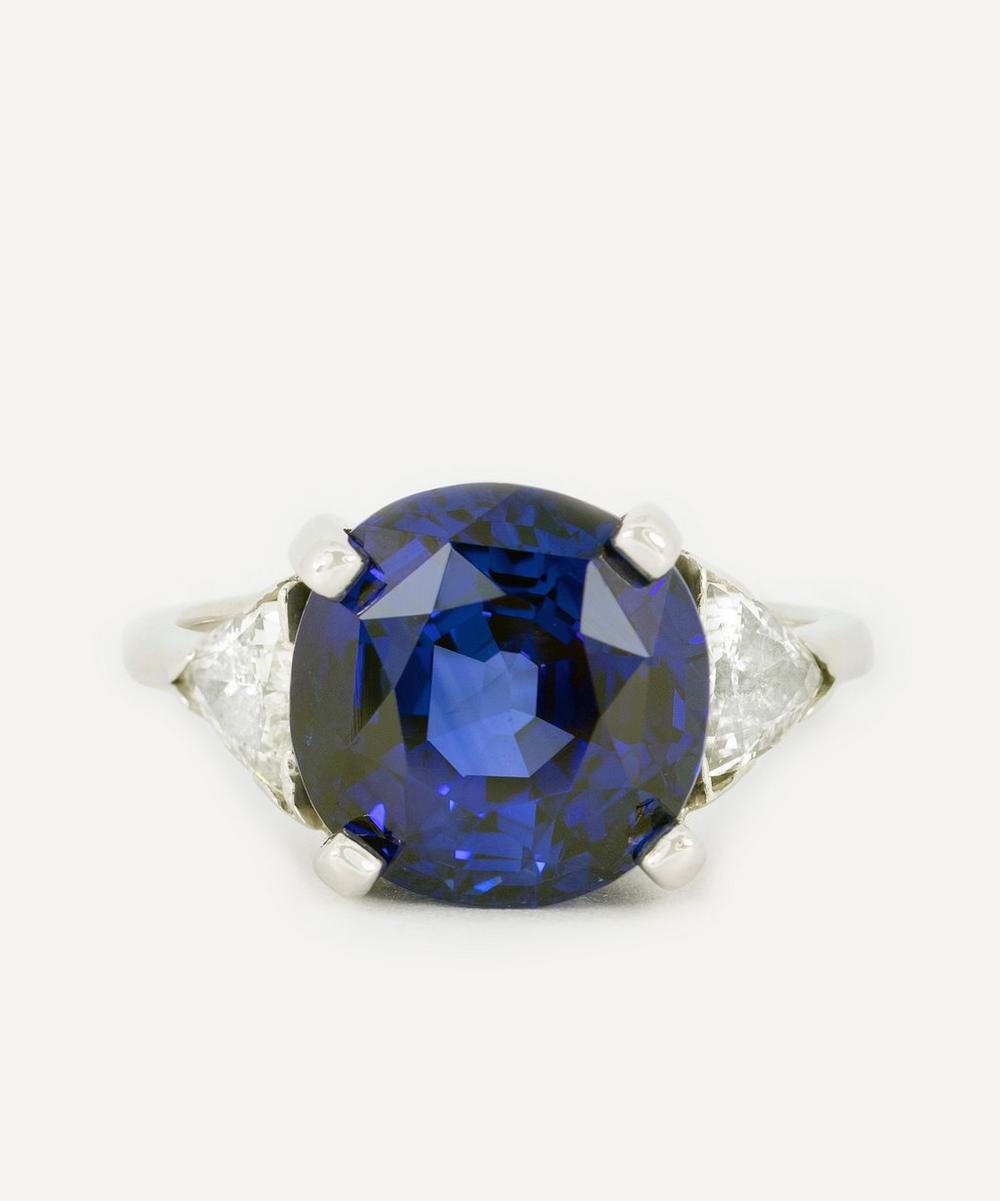 Kojis 14ct White Gold Exceptional Ceylon Sapphire And Diamond Ring