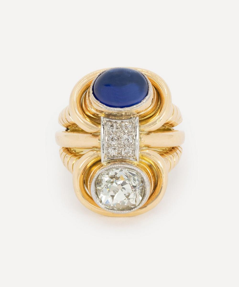 Kojis 18ct Gold 1930s Sapphire And Diamond Cocktail Ring