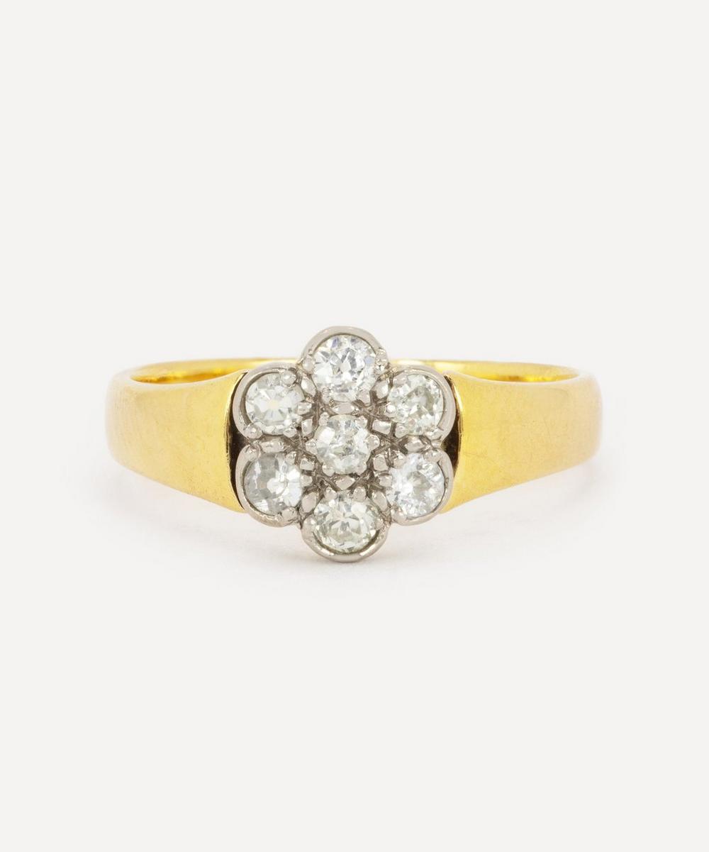 Kojis 18ct Gold And White Gold Vintage Diamond Daisy Cluster Ring