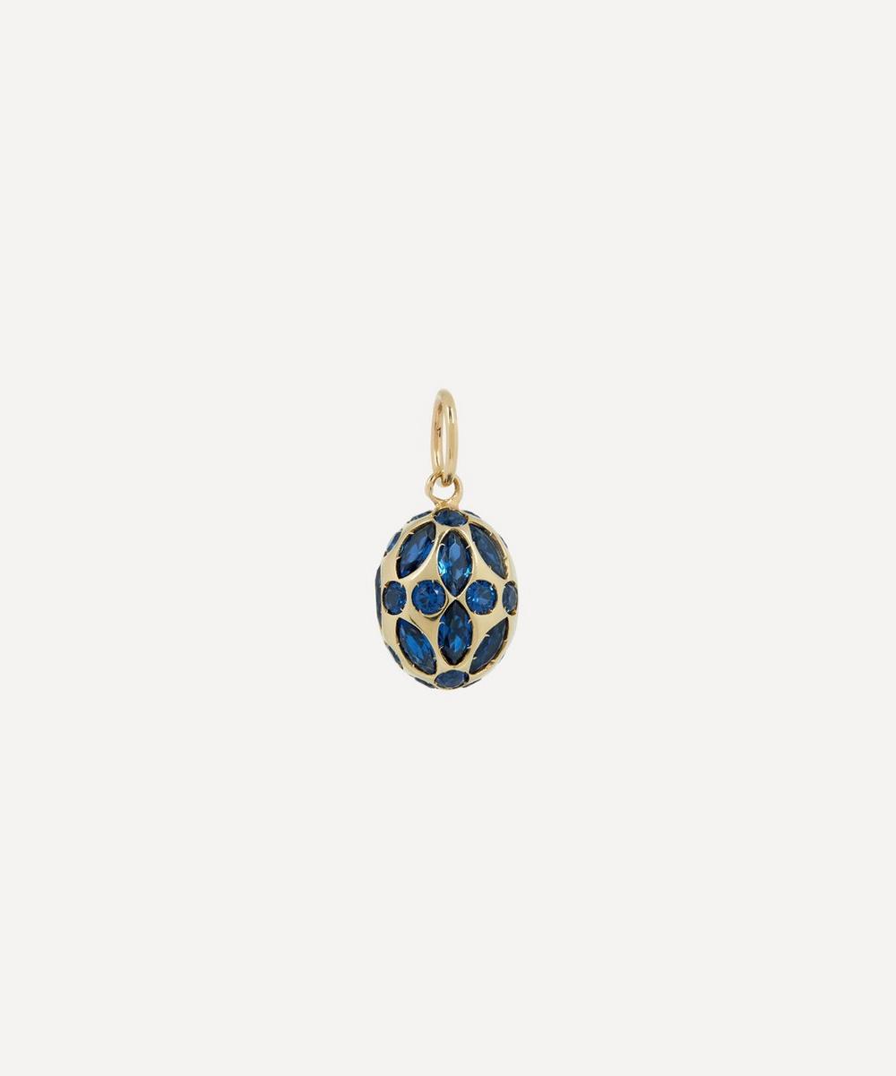 Liberty 9ct Gold Aragon Blue Sapphire Pendant