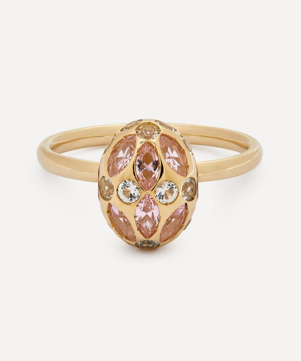 Liberty 9ct Gold Aragon Pink Opal Ring
