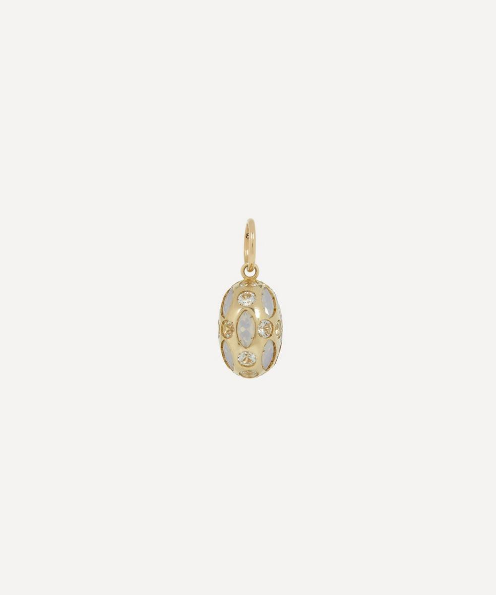 Liberty 9ct Gold Aragon White Topaz Opal Pendant