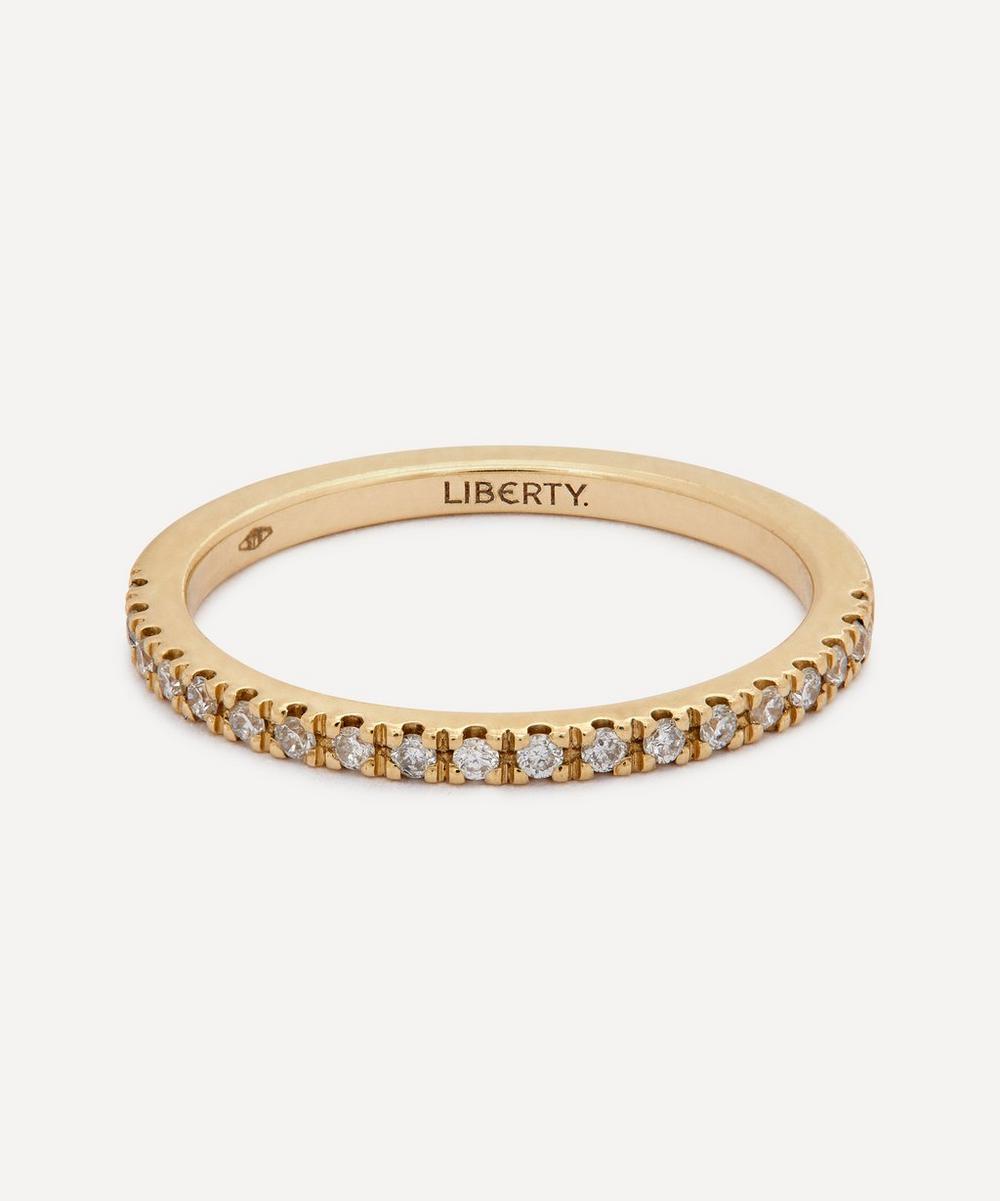 Liberty 9ct Gold Diamond Rainbow Ring