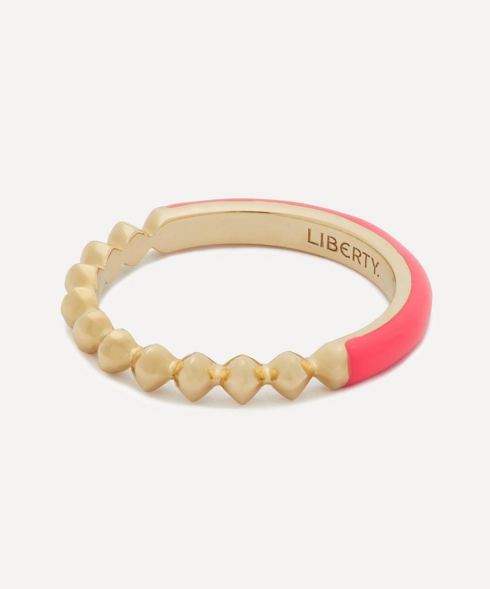 Liberty 9ct Gold Eclipse Fluo Pink Band Ring