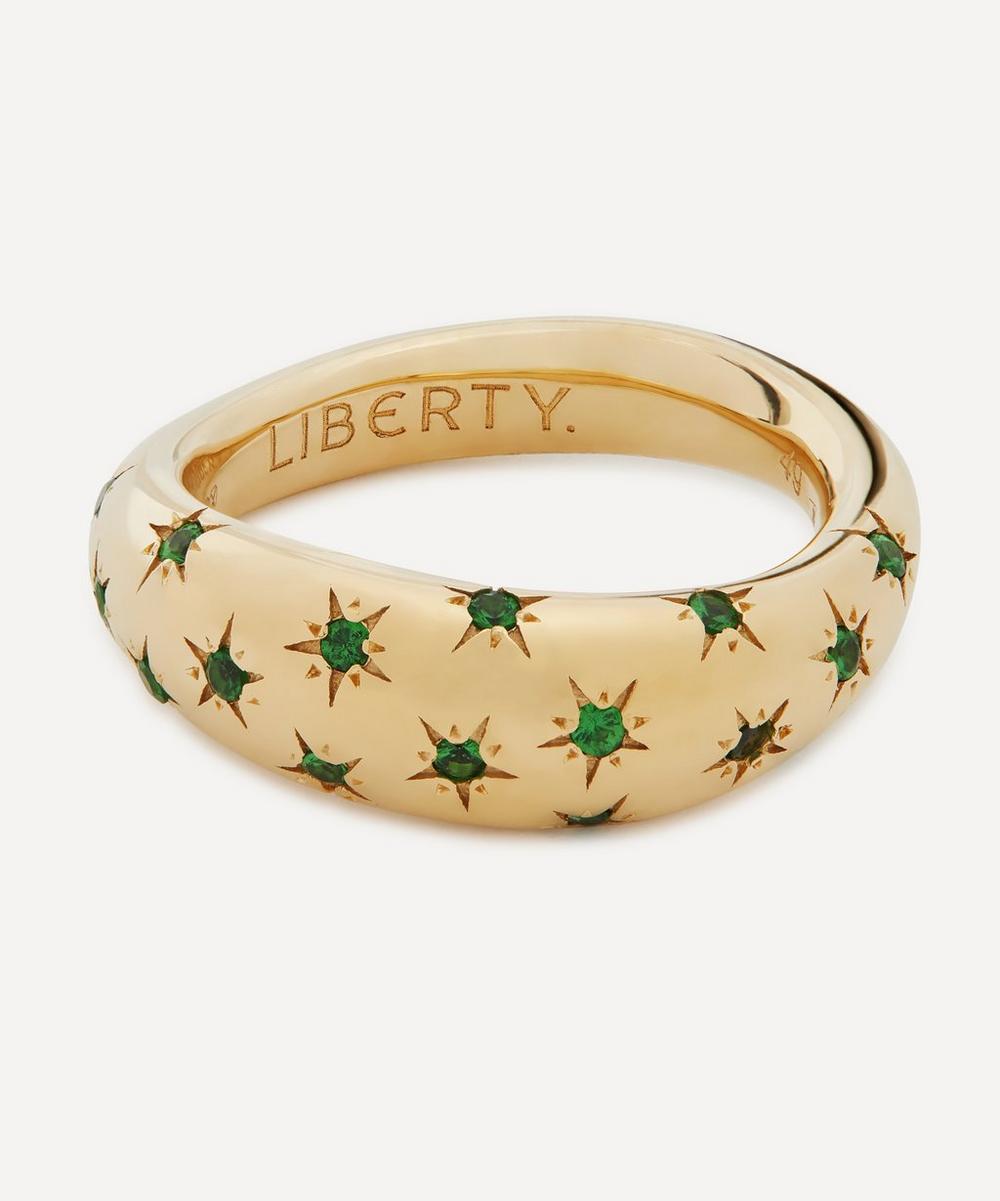 Liberty 9ct Gold Handmade Ianthe Star Tsavorite Ring