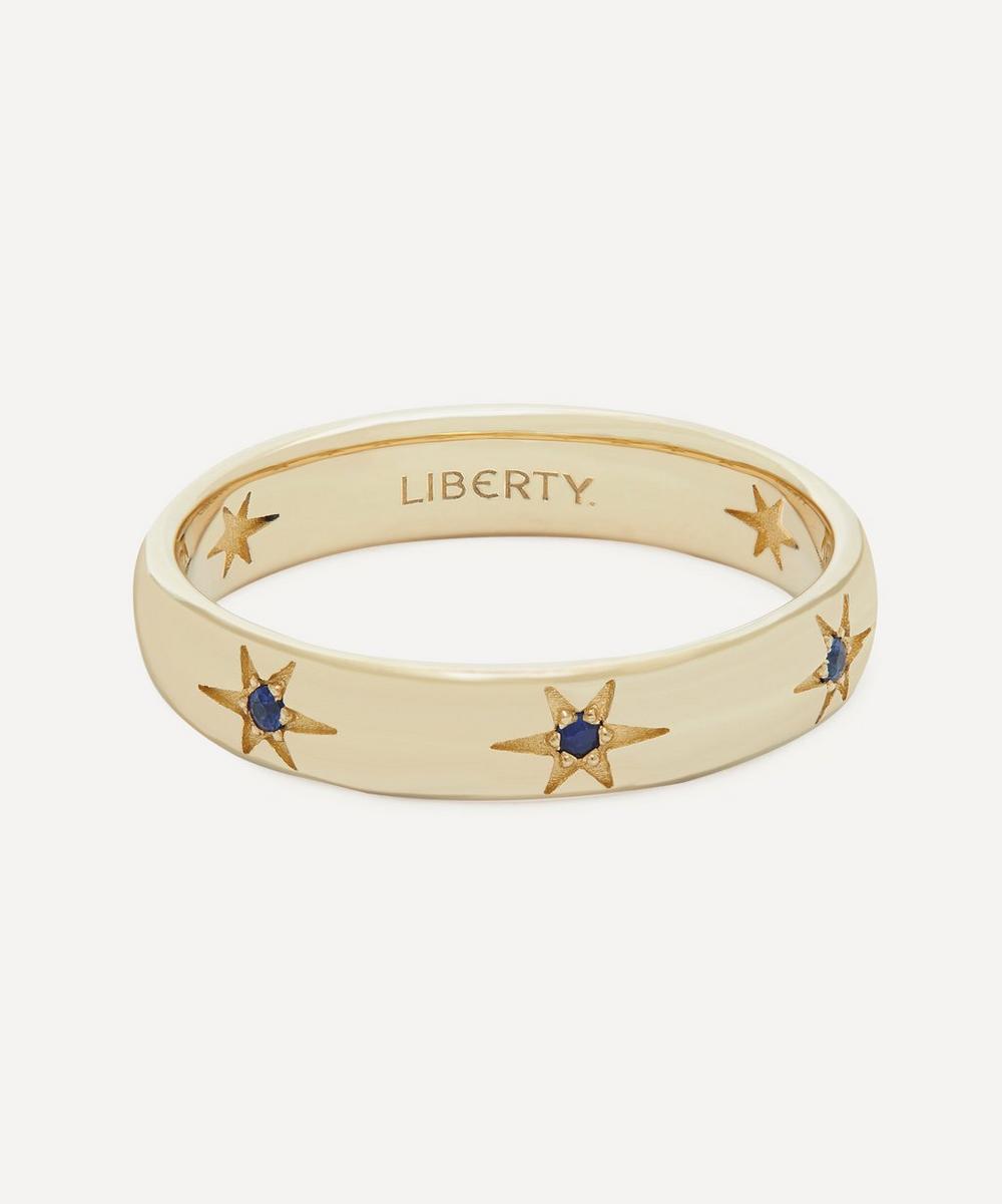 Liberty 9ct Gold Ianthe Star Sapphire Band Ring