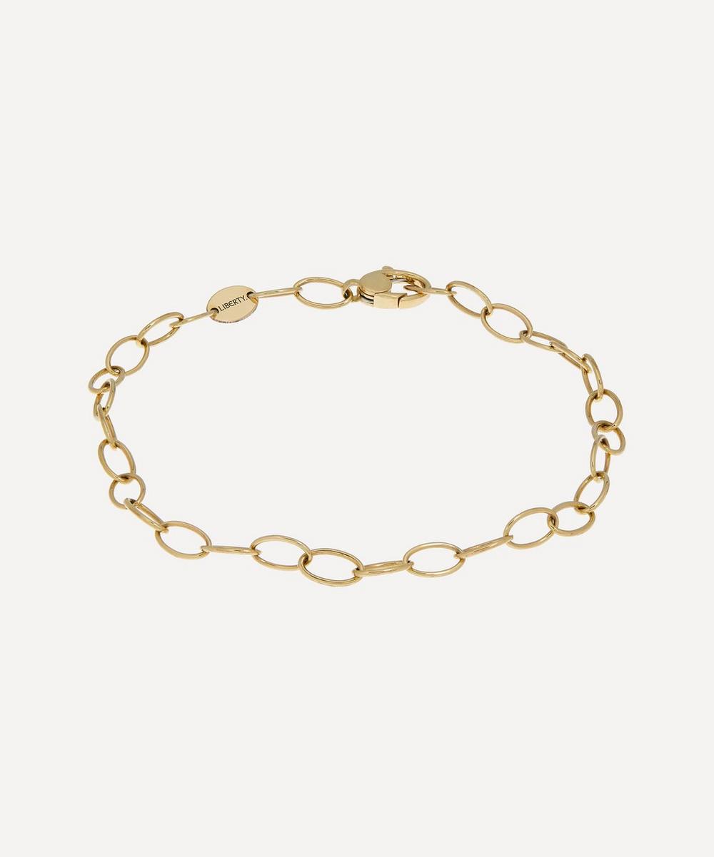 Liberty 9ct Gold Plain 21cm Link Chain Bracelet