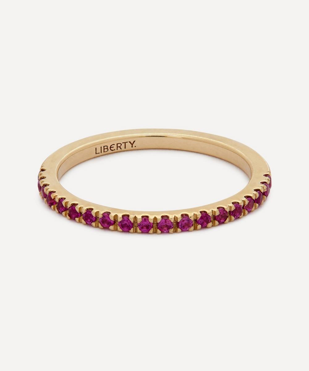 Liberty 9ct Gold Ruby Rainbow Ring