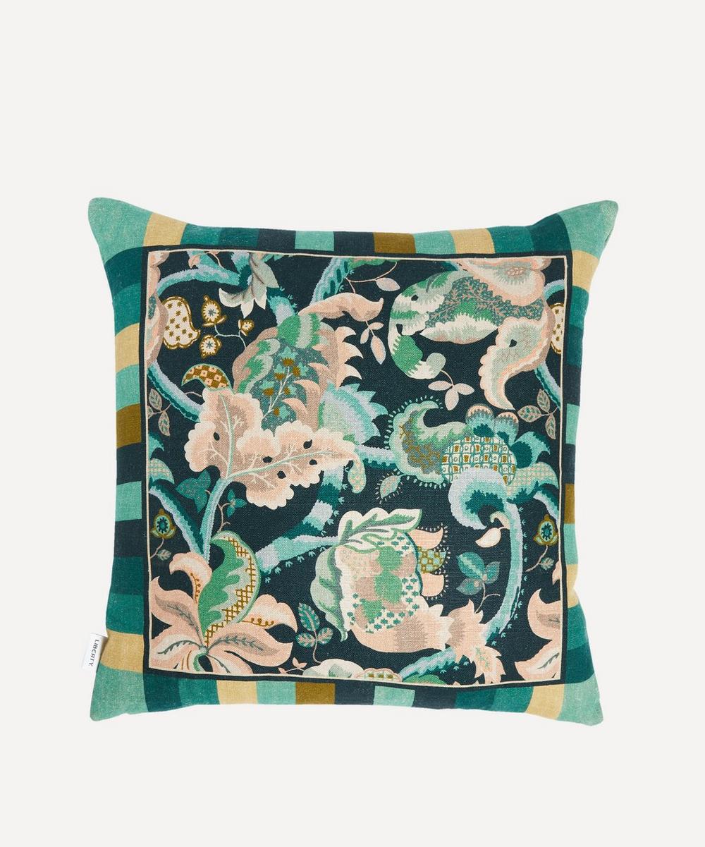 Liberty French Brocade Square Linen Cushion