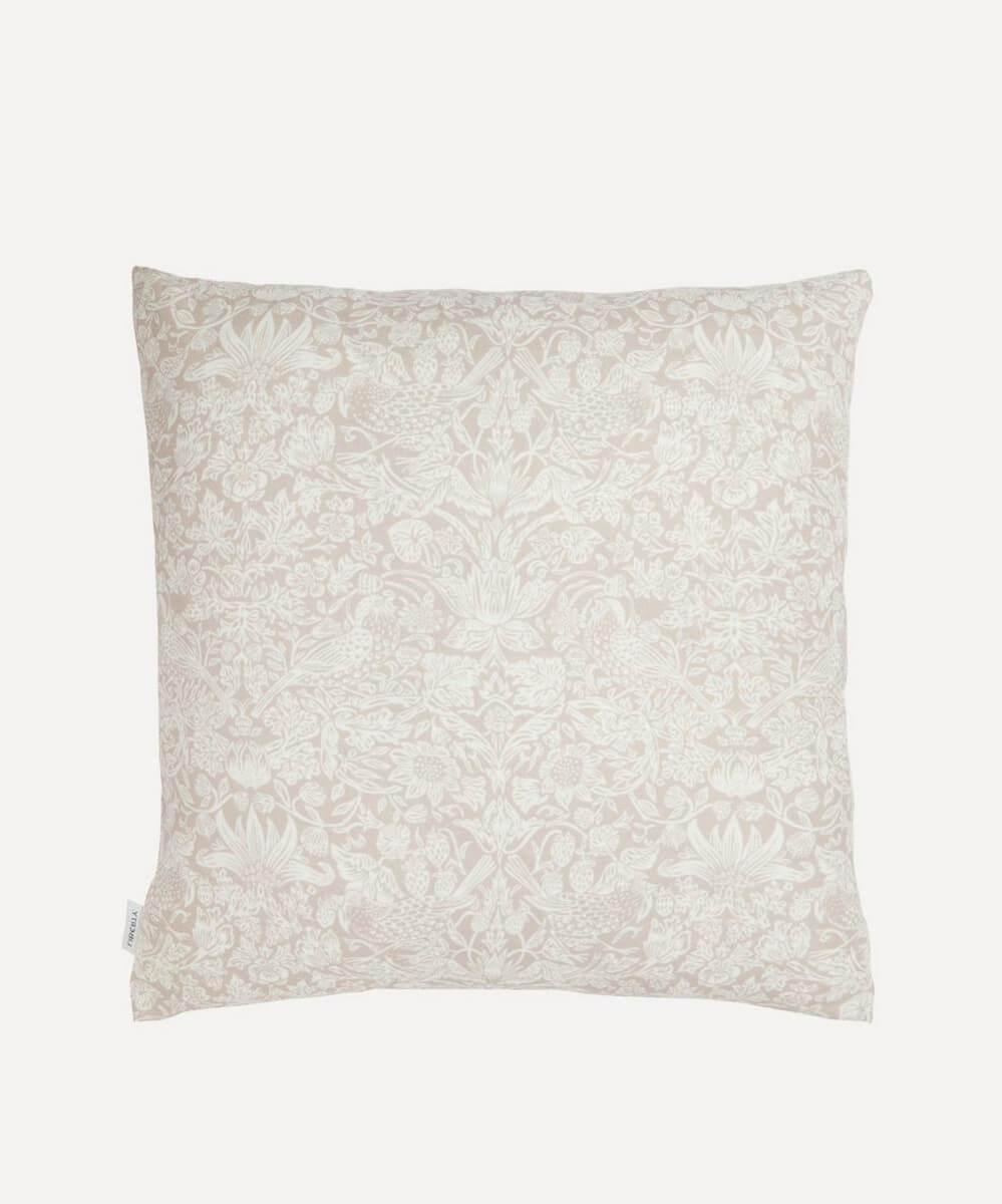 Liberty Strawberry Meadowfield Square Linen Cushion