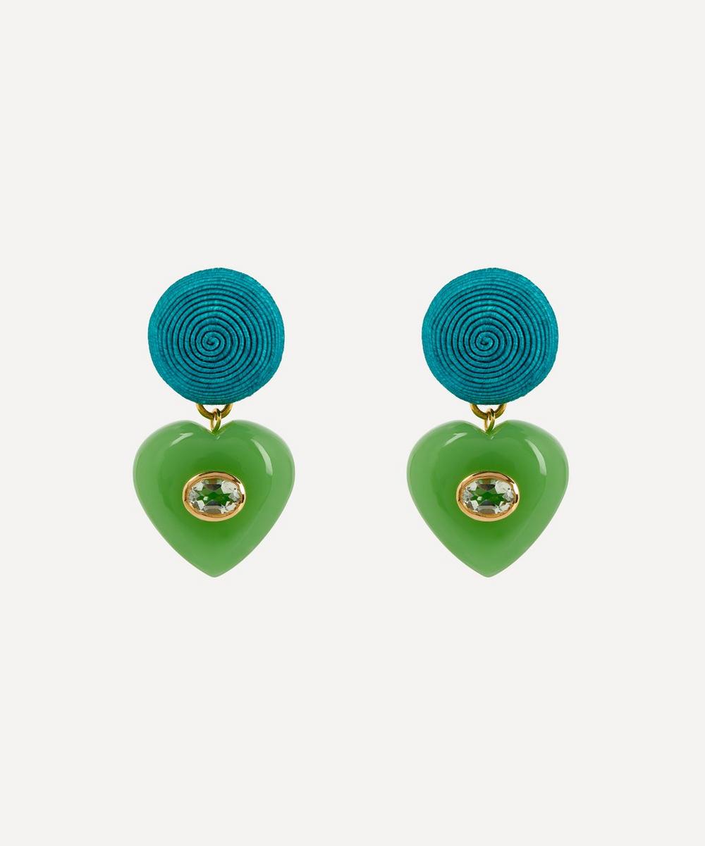 Lizzie Fortunato Gold-plated Peniche Heart Drop Earrings