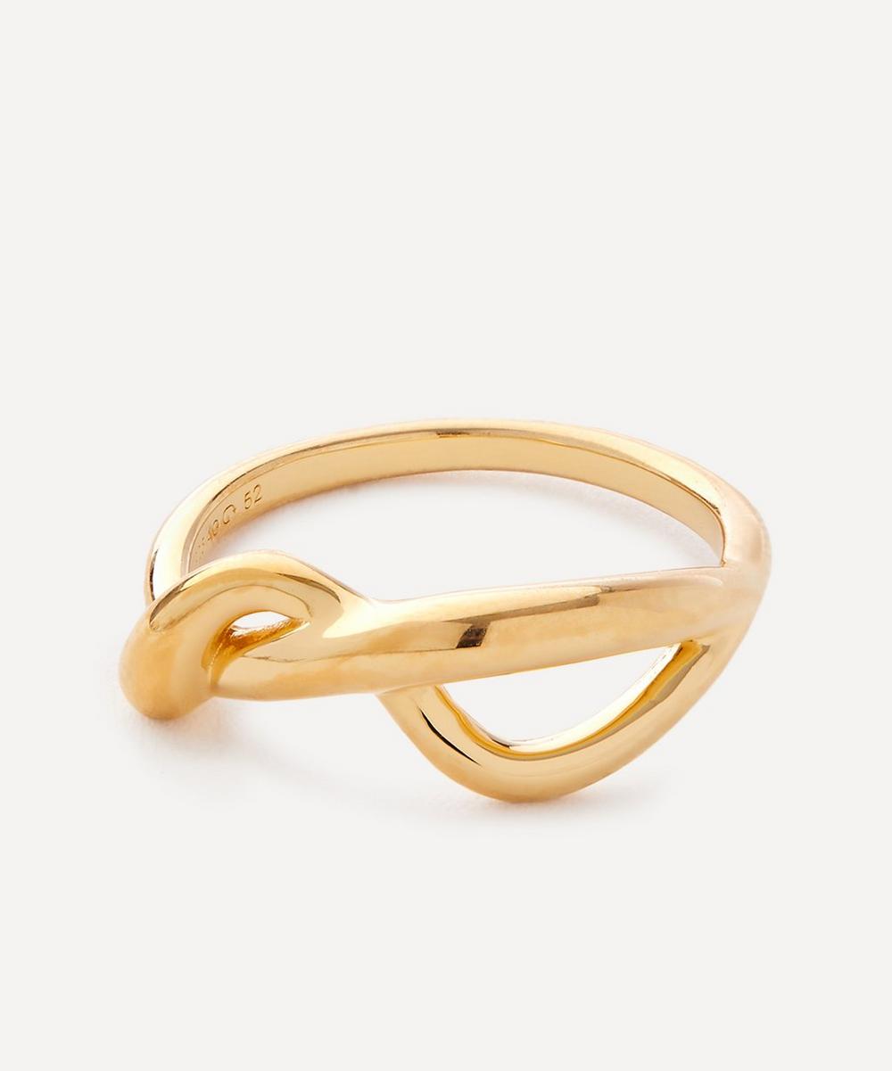 Maria Black 22ct Gold-plated Twisted Deceiver Ring