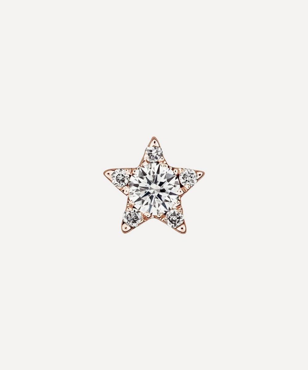 Maria Tash 18ct 4.5mm Diamond Star Threaded Stud Earring