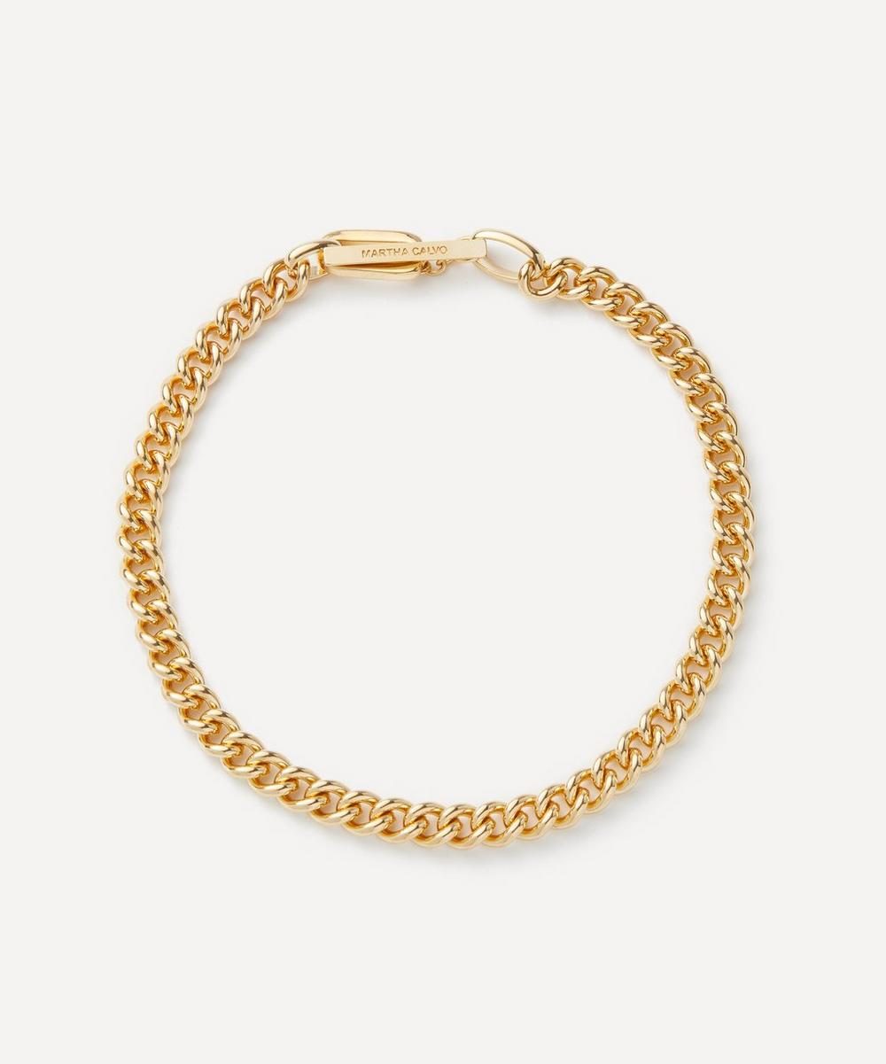 Martha Calvo 14ct Gold-plated Lex Toggle Chain Necklace