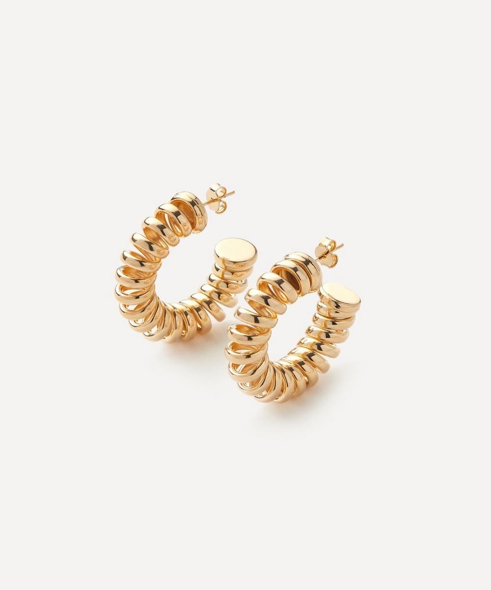 Martha Calvo 14ct Gold-plated Mini Spring Hoop Earrings