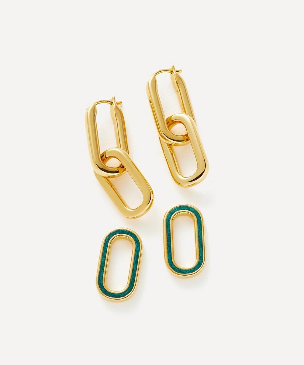 Missoma 18ct Gold-plated Convertible Ovate Double Link Hoop Earrings
