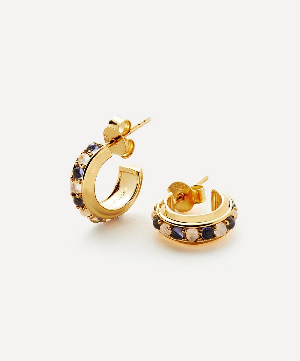 Missoma 18ct Gold-plated Vermeil Silver Hot Rox Gemstone Mini Hoop Earrings
