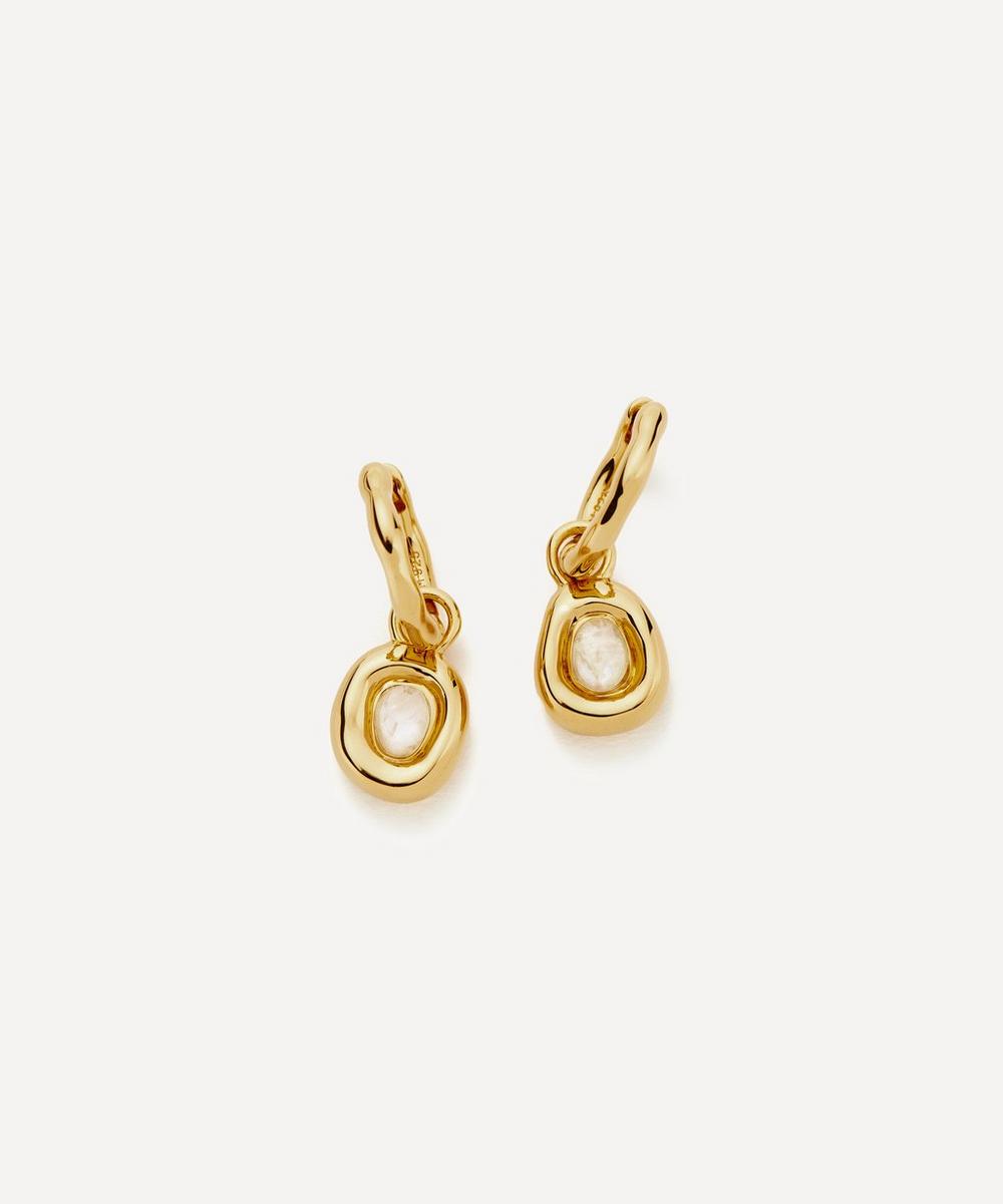 Missoma 18ct Gold-plated Vermeil Silver Molten Gemstone Mini Hoop Earrings