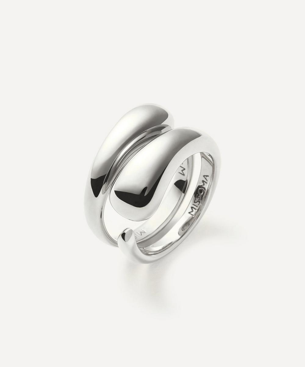 Missoma Sterling Silver Molten Double Stacking Ring Set