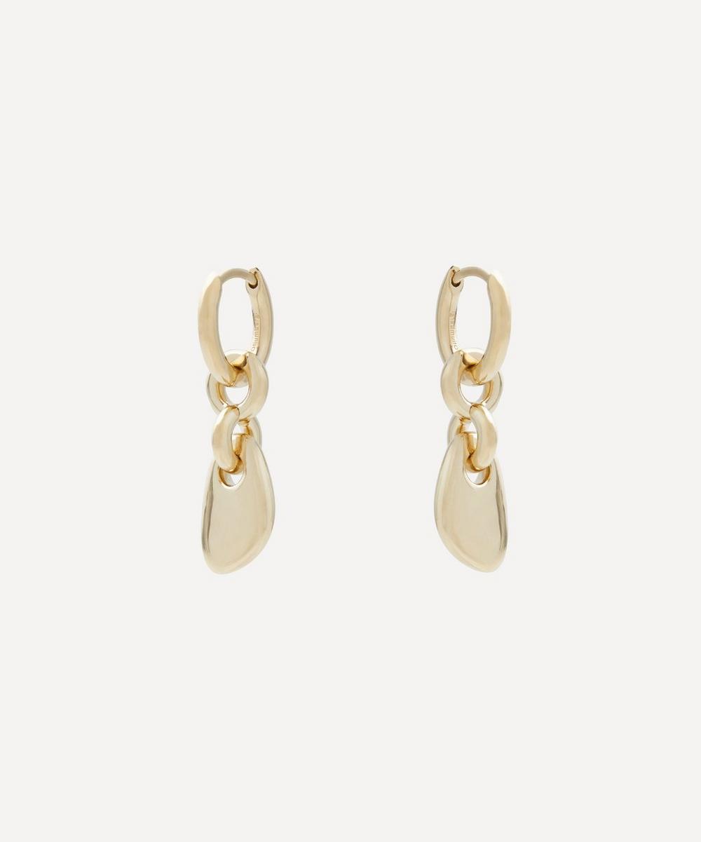 Otiumberg Gold-plated Vermeil Silver Lapillus Drop Hoop Earrings