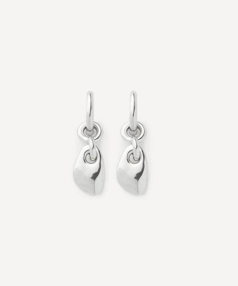 Otiumberg Silver Lapillus Drop Hoop Earrings