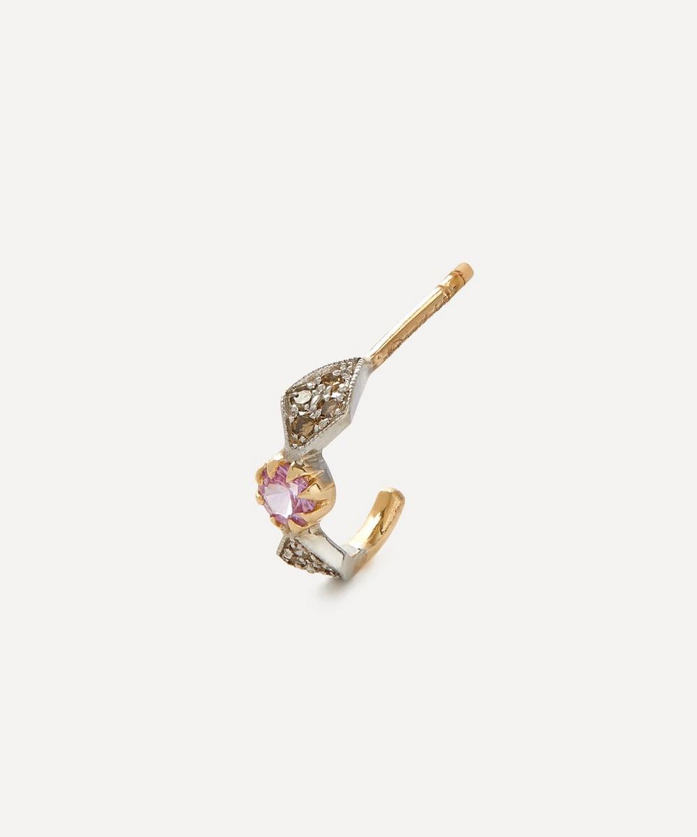 Pascale Monvoisin 9ct Gold Adele No.1 Pink Sapphire Stud Earring