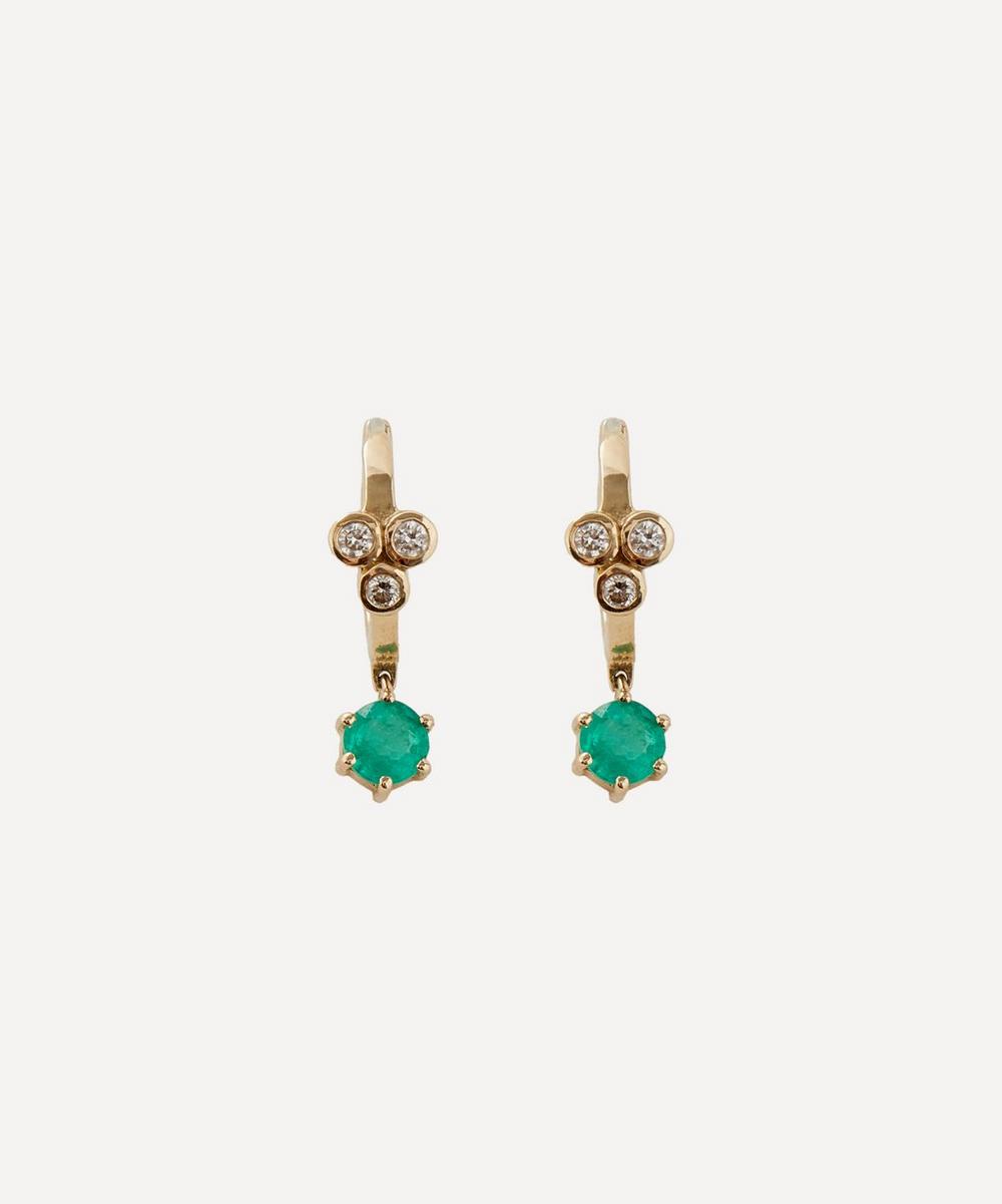 Pascale Monvoisin 9ct Gold Mira No.3 Emerald Stud Earring