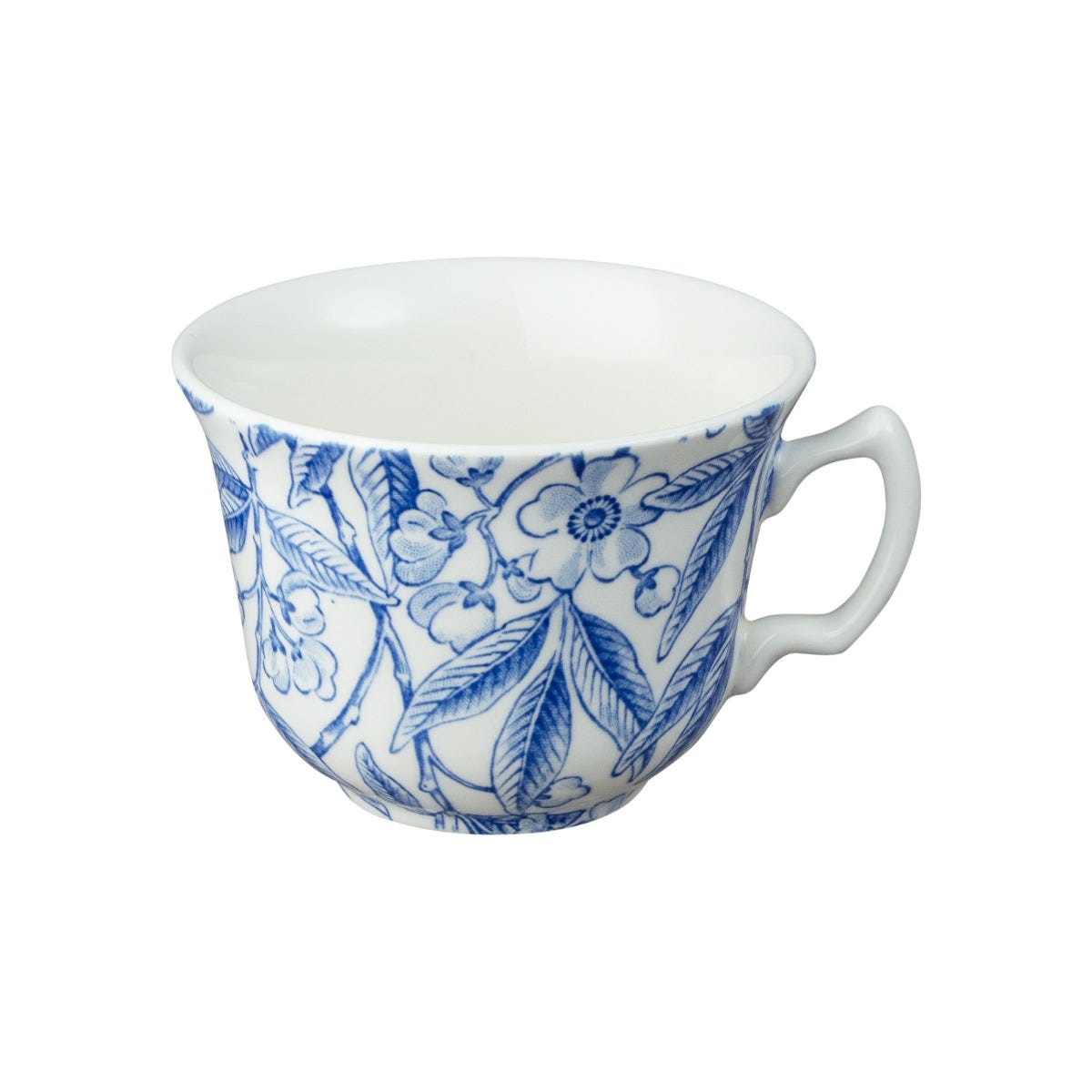 Prunus Cup and Saucer in Blue, Burleigh