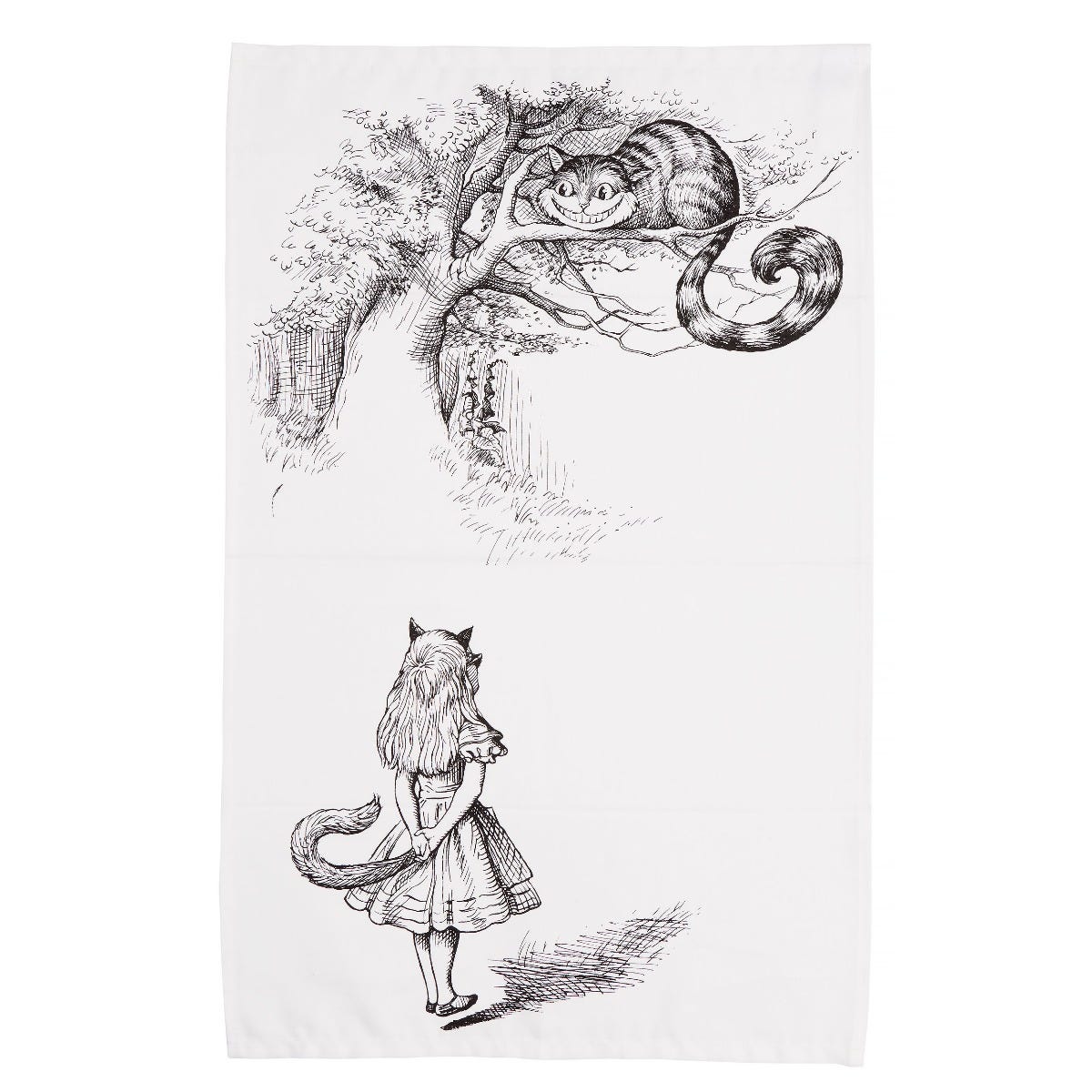 Rory Dobner Alice In Wonderland Tea Towel, Linen, Fortnum & Mason