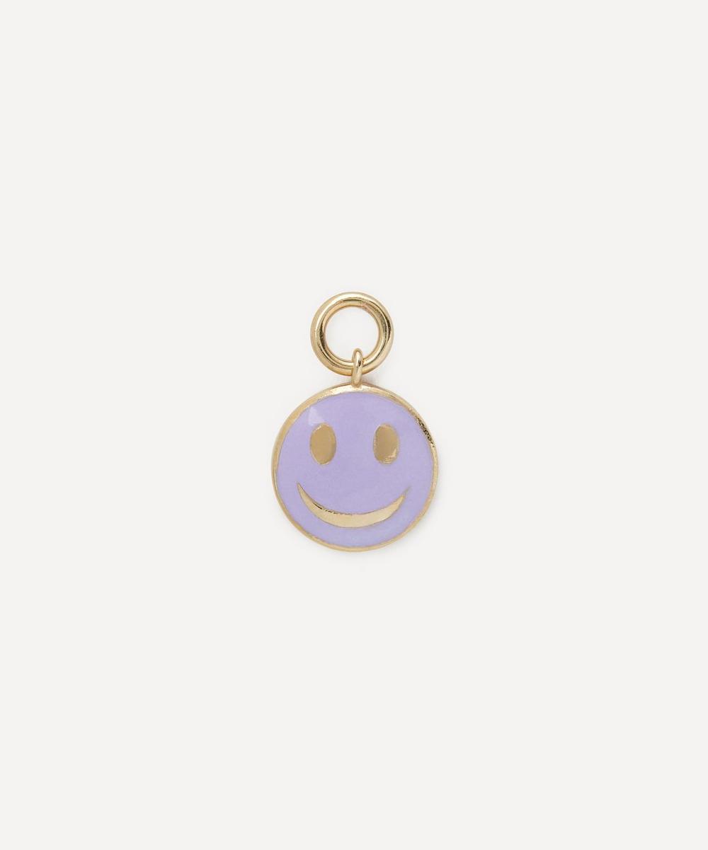 Roxanne First 9ct Gold Lilac Happy Face Charm