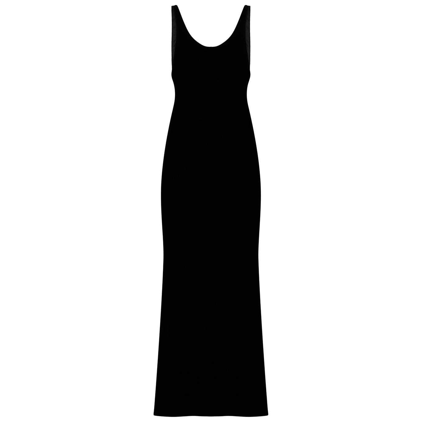 Saint Laurent Black Cut-out Velvet Dress - 8