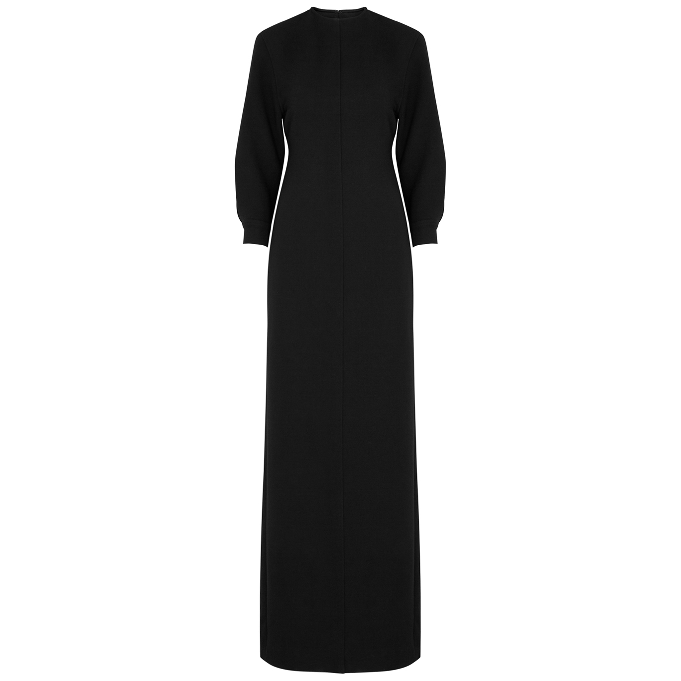 Saint Laurent Black Cut-out Wool Maxi Dress - 12