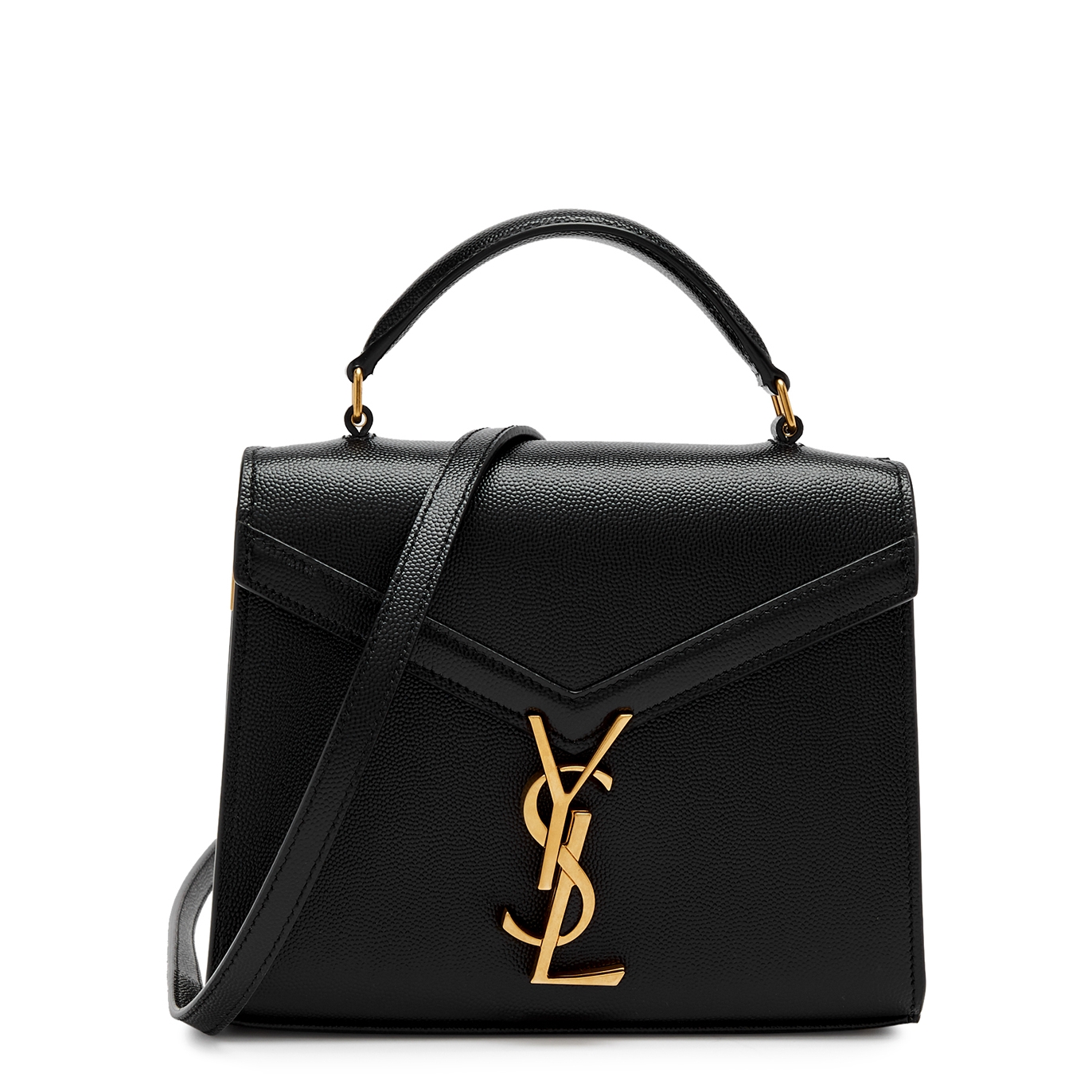 Saint Laurent Cassandra Mini Leather Top Handle Bag - Black