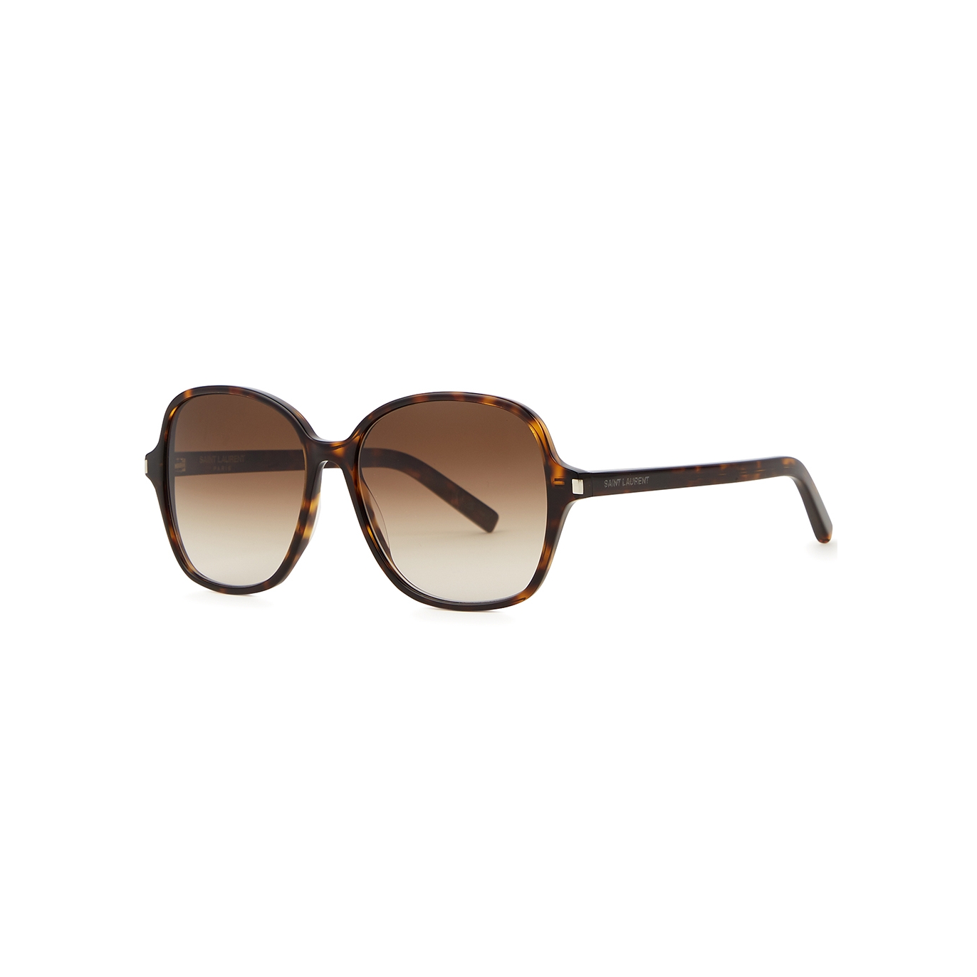 Saint Laurent Classic 8 Tortoiseshell Square-frame, Sunglasses, Brown - Dark Brown