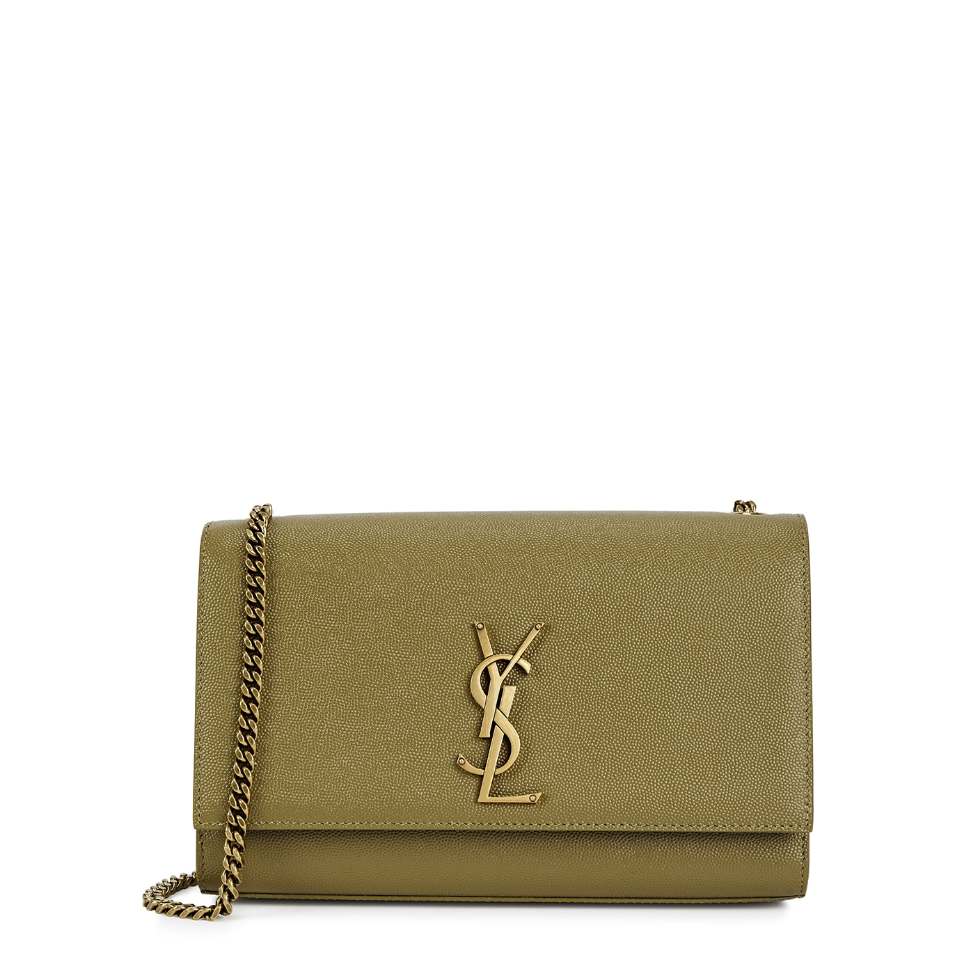 Saint Laurent Kate Medium Leather Shoulder Bag - Olive