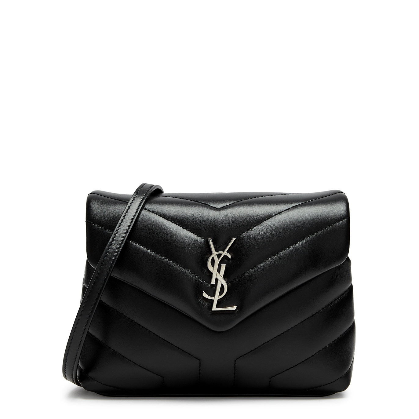 Saint Laurent Loulou Toy Quilted Leather Cross-body Bag - Black