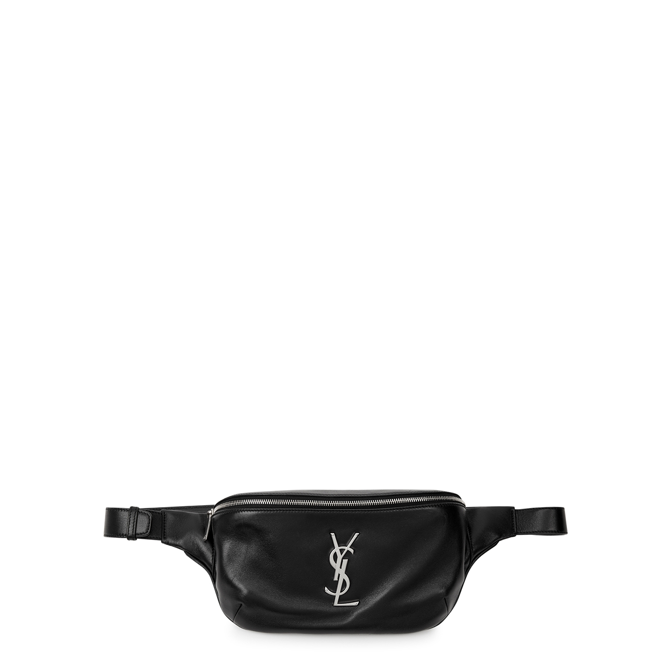 Saint Laurent Marsupio Logo Leather Belt Bag - Black