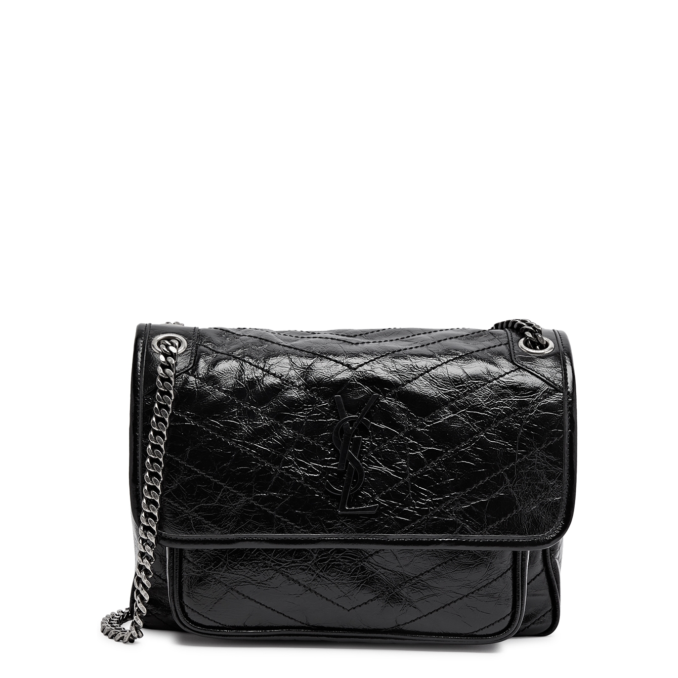 Saint Laurent Niki Medium Leather Shoulder Bag - Black