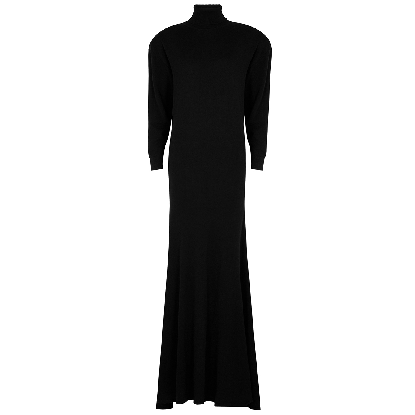 Saint Laurent Roll-neck Cashmere Maxi Dress - Black - L