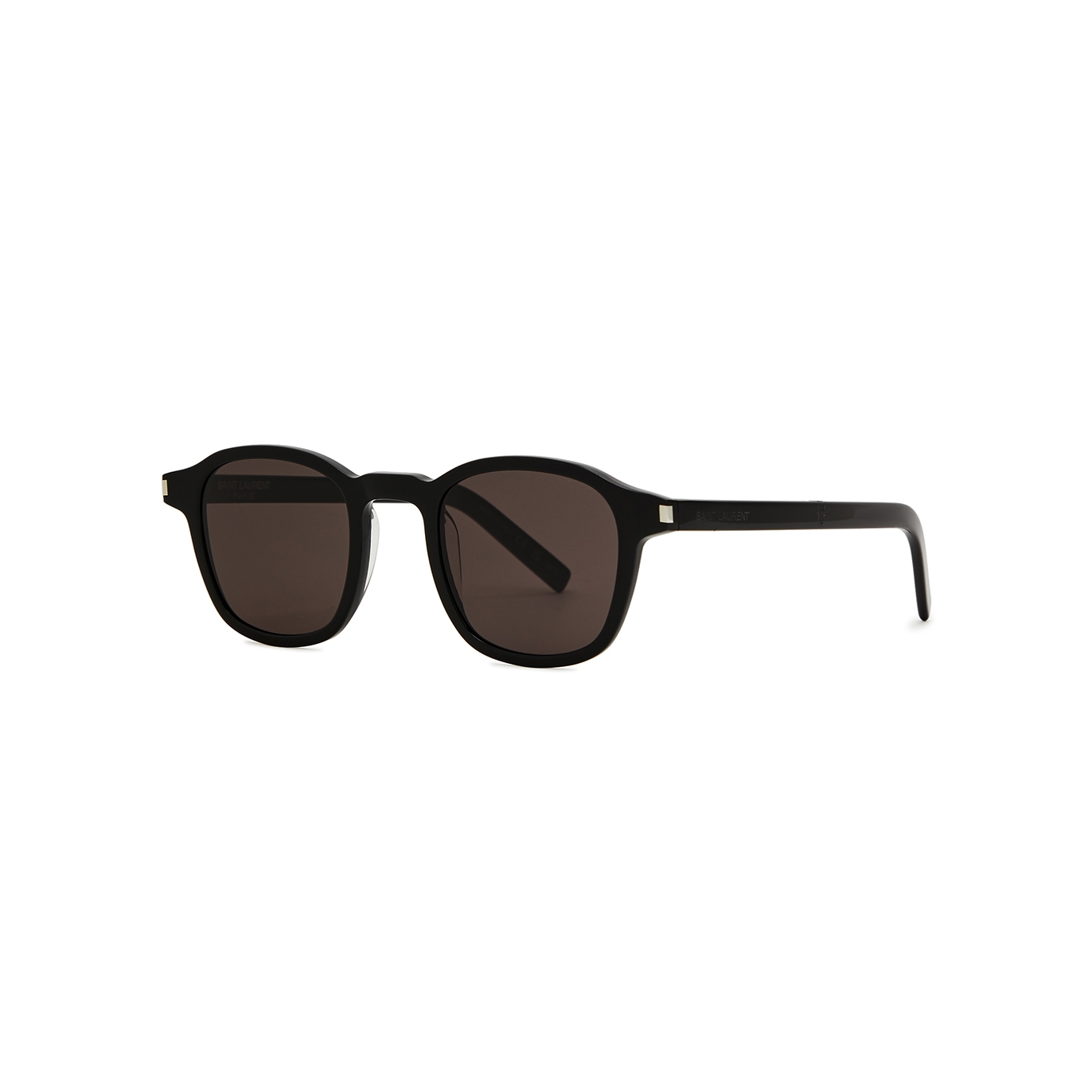 Saint Laurent Round-frame Sunglasses, Sunglasses, Engraved Arms - Black