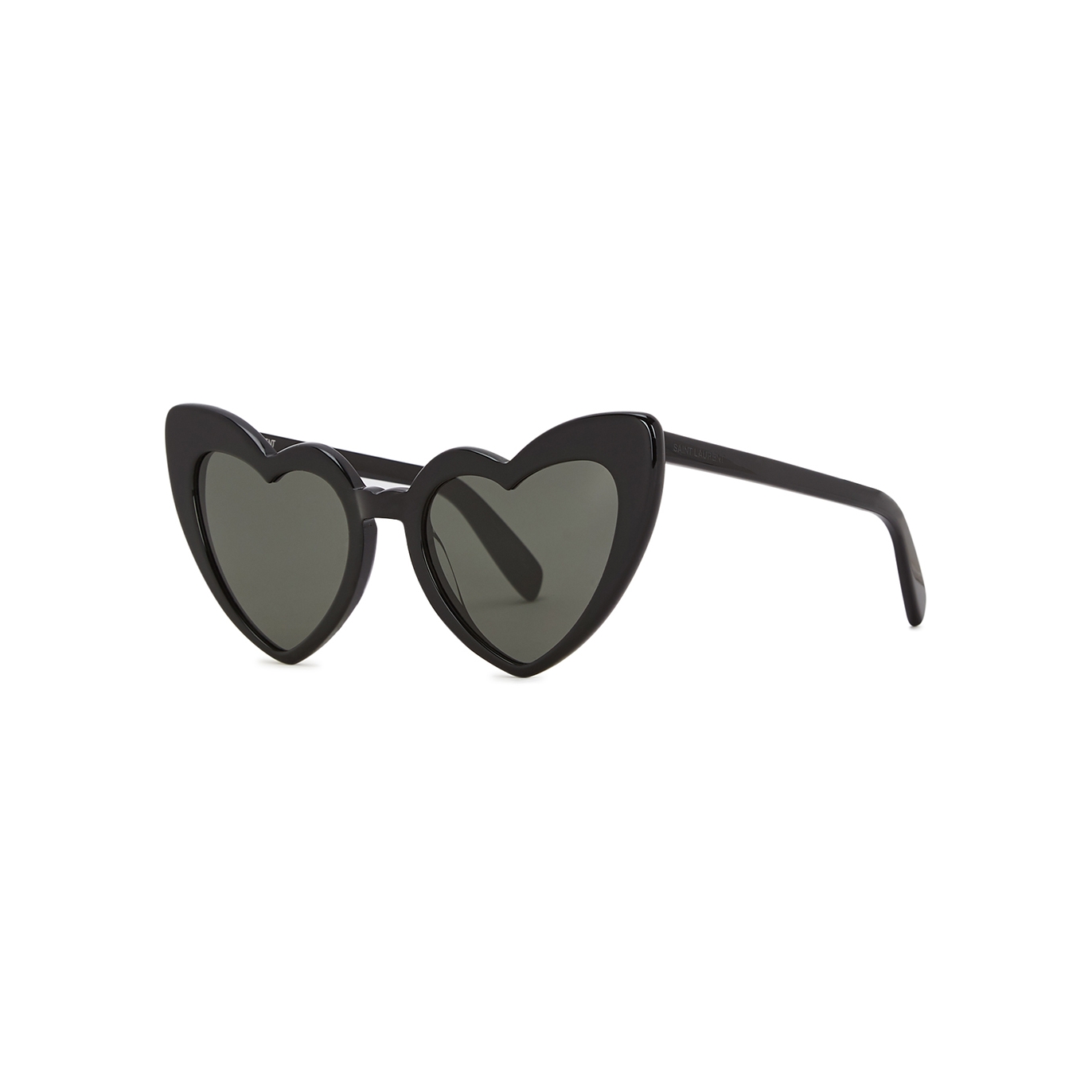 Saint Laurent SL181 Black Loulou Heart-frames, Sunglasses, Black - Black And Grey