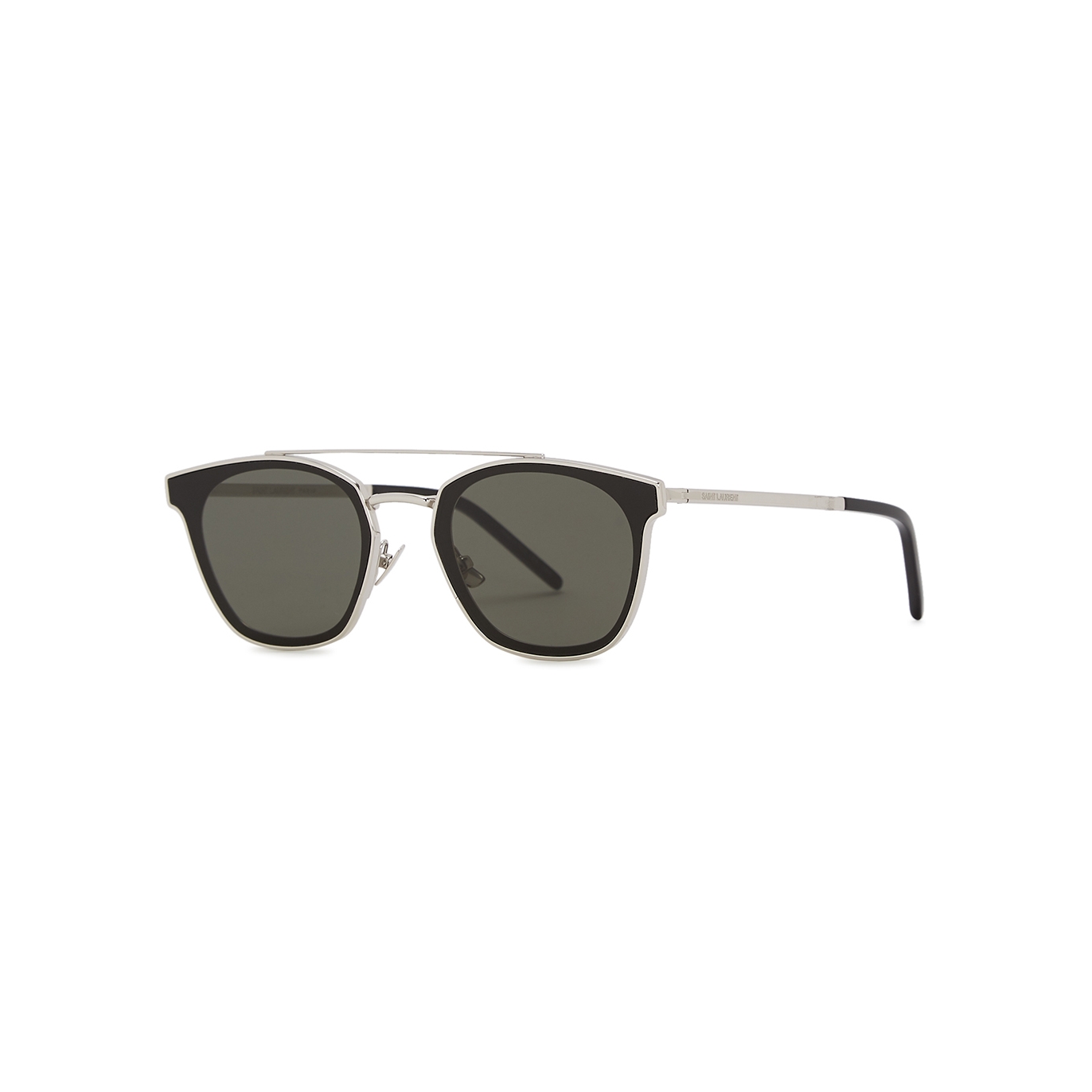 Saint Laurent SL21 Aviator-style, Sunglasses, Silver Tone