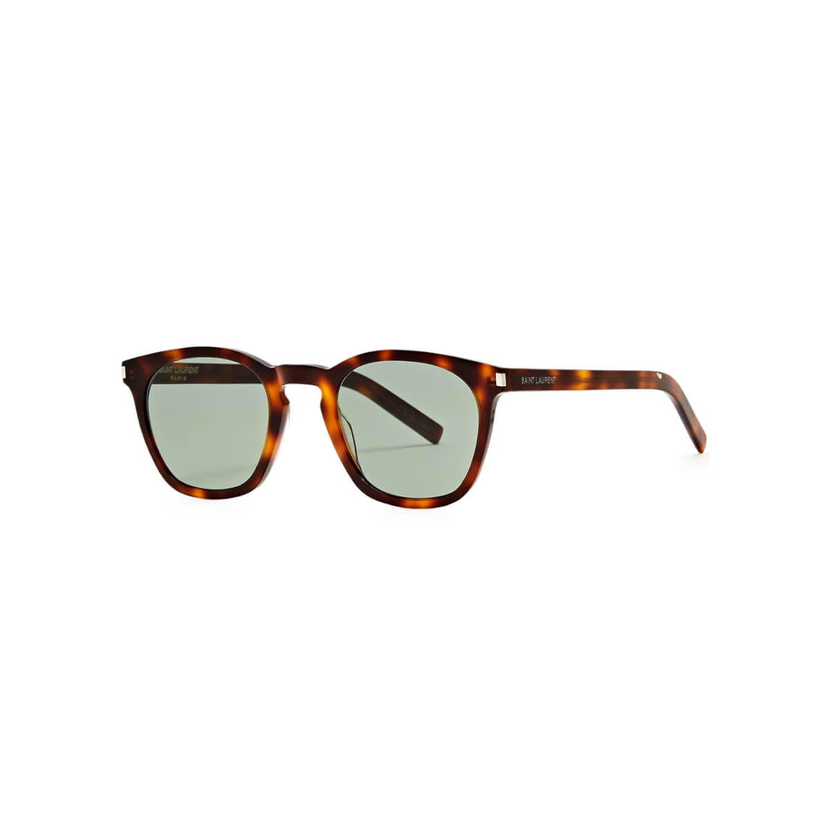 Saint Laurent SL28 Slim Square-frame Sunglasses - Havana