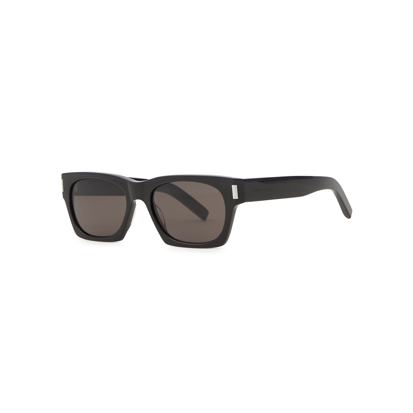 Saint Laurent SL402 Black Rectangle-frame, Sunglasses, Brown Lenses