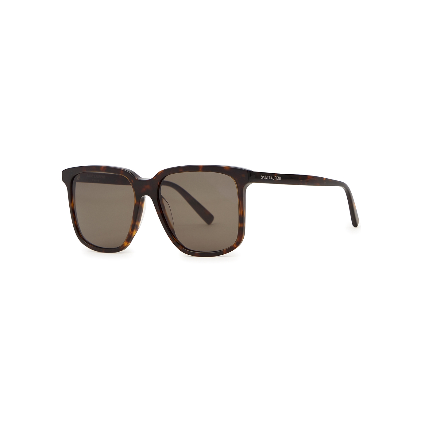 Saint Laurent SL480 Tortoiseshell Square-frame Sunglasses - Dark Brown